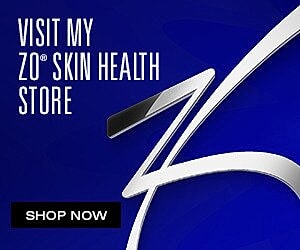 ZO Skin Health store advertisement with shop now button.