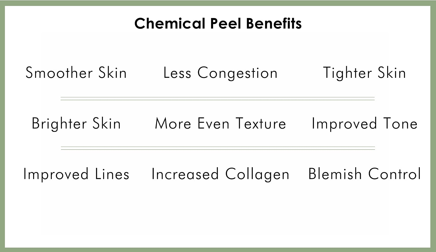 Chemical peel benefits list for skin improvement