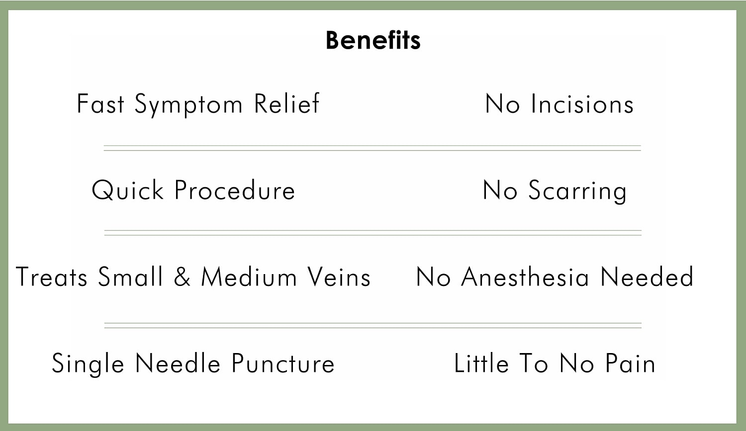 Benefits of a medical procedure explained.