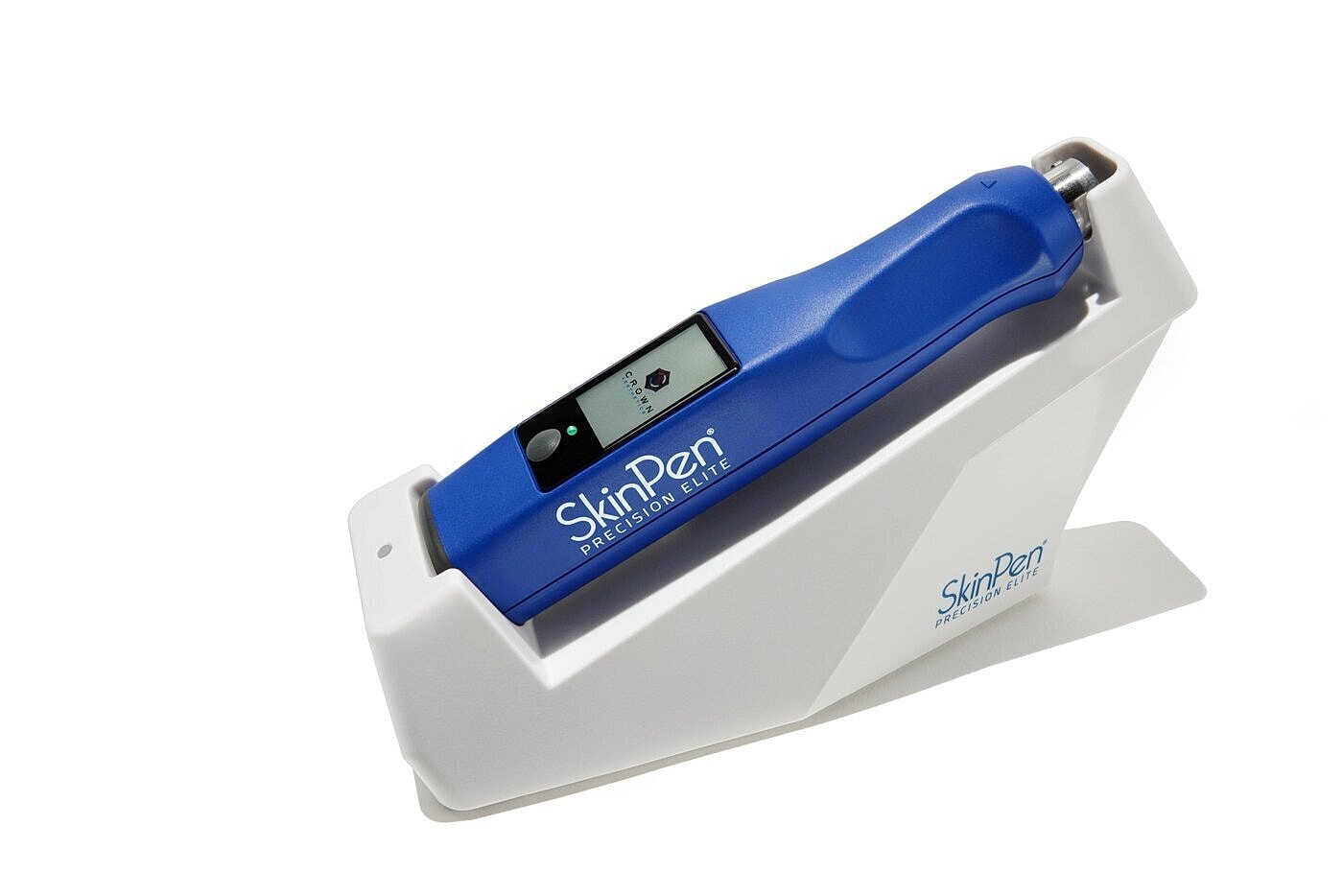 SkinPen Precision Elite microneedling device on charger